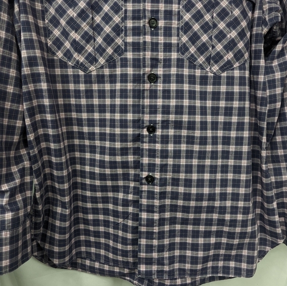Billy Reid Men's Plaid Tabbed Shoulder Button Down Sz XXL Fit 2 - Picture 4 of 12
